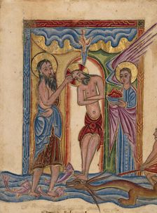 The Baptism of Christ; Gospel Book, 1615. Creator: Mesrop of Khizan