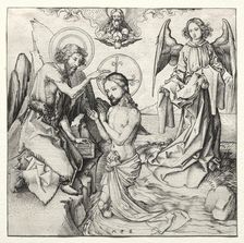 The Baptism of Christ in the Jordan, c. 1480-90. Creator: Martin Schongauer (German, c.1450-1491)