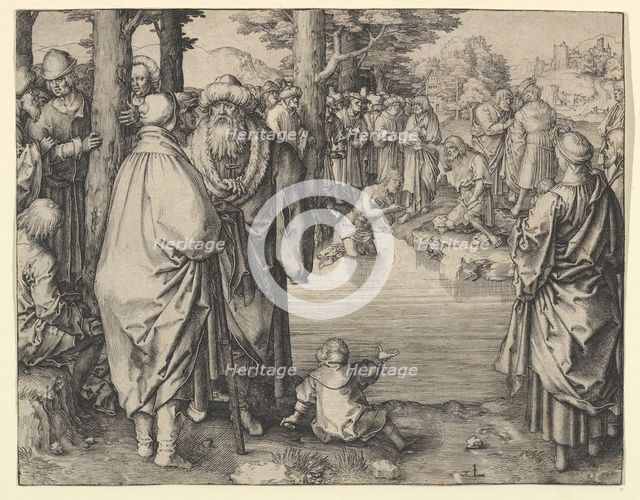 The Baptism of Christ in the River Jordan, ca. 1510. Creator: Lucas van Leyden.