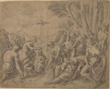 The Baptism of Christ, late 16th century. Creator: Unknown