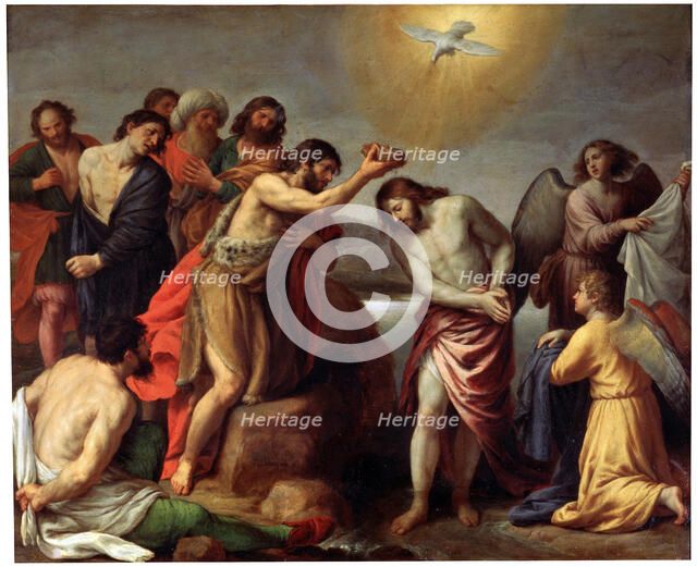 'The Baptism of Christ', late 16th or 17th century.  Artist: Alessandro Turchi