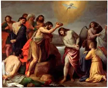 The Baptism of Christ late 16th or 17th century. Artist: Alessandro Turchi
