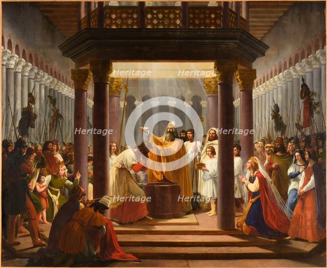 The baptism of Clovis, 1825. Creator: Alaux, Jean (1786-1864).