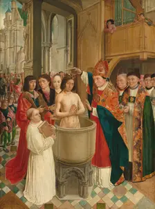 The Baptism of Clovis, c. 1500. Creator: Master of Saint Gilles