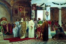 The Baptism of grand prince of Kiev Vladimir the Great in 987 1883. Creator: Bronnikov, Feodor Andreyevich (1827-1902)