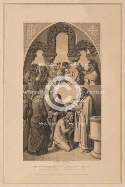 'The Baptism of Ethelbert King of Kent', 597 (1878). Artist: Robert Anderson.