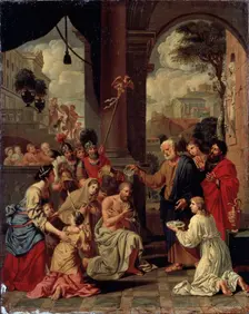 The Baptism of St. Cornelius the Centurion 17th century. Creator: Corneille, Michel, the Elder (ca. 1601-1664)