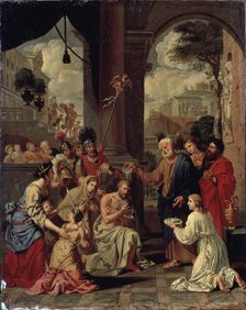The Baptism of St. Cornelius the Centurion 17th century. Creator: Corneille, Michel, the Elder (ca. 1601-1664)
