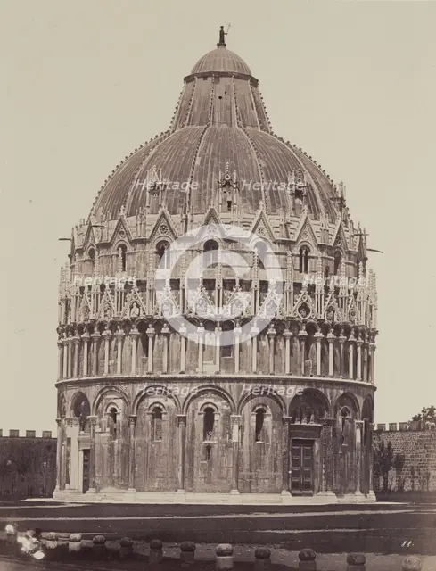 The Baptistery, Pisa, 1850/1900. Creator: Alinari.