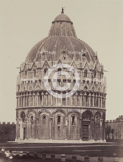 The Baptistery, Pisa, 1850/1900. Creator: Alinari.