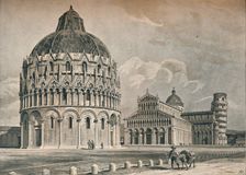 The Baptistry, Cathedral, and Leaning Tower of Pisa c1906, (1907). Artist: O Schulz