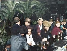 The bar at Palm Tavern, Negro restaurant on 47th Street, Chicago, Illinois, April 1941. Creators: Farm Security Administration, Russell Lee