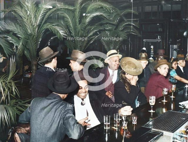 The bar at Palm Tavern, Negro restaurant on 47th Street, Chicago, Illinois, April 1941. Creators: Farm Security Administration, Russell Lee.