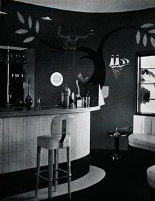 The Bar in Mr. and Mrs. Joe Penner's house, Beverly Hills, California c1939. Artist: Stuart O'Brien