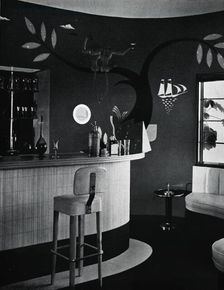 The Bar in Mr. and Mrs. Joe Penner's house, Beverly Hills, California c1939. Artist: Stuart O'Brien