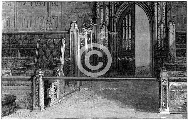 The Bar of the House of Commons, Westminster, London, 19th century. Artist: Unknown
