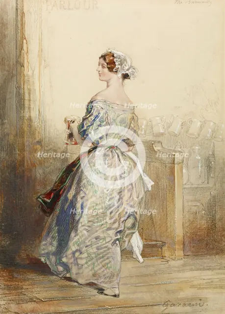The Barmaid, 1847-1851. Creator: Paul Gavarni.