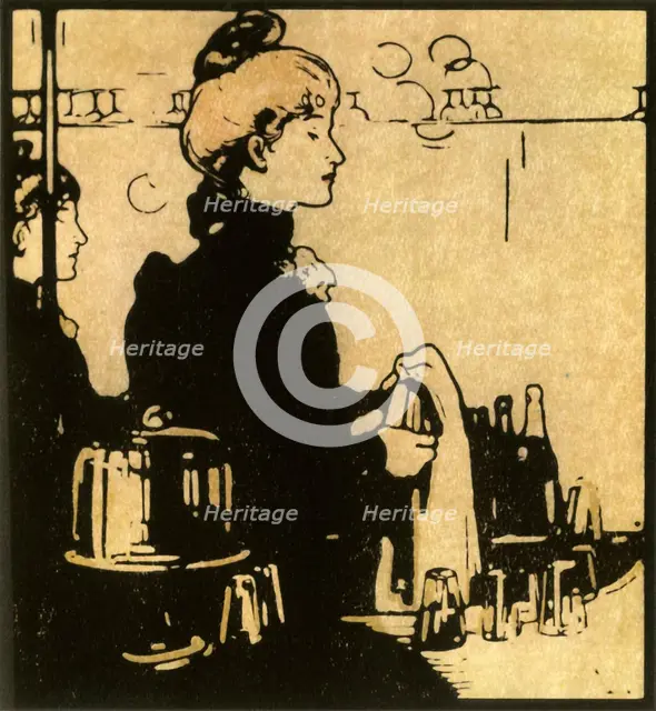 'The Barmaid', 1888, (1946). Creator: William Nicholson.