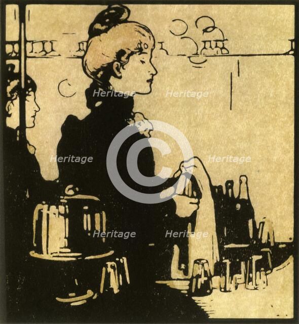 'The Barmaid', 1888, (1946). Creator: William Nicholson.