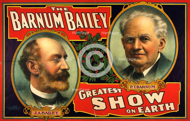 The Barnum Bailey greatest show on earth circus poster, c1908. Creator: Strobridge Lithographing Company.