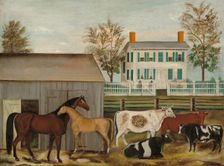 The Barnyard, late 19th century. Creator: Amzi Emmons Zeliff