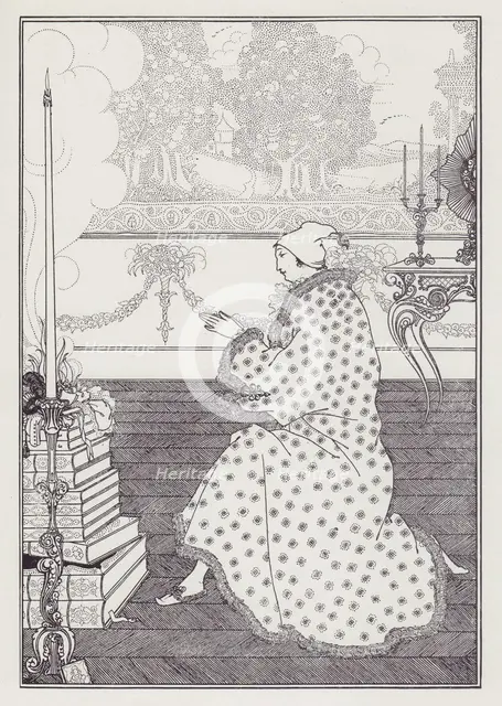 The Baron's Prayer, 1895-1896. Creator: Aubrey Beardsley.