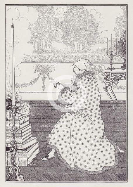 The Baron's Prayer, 1895-1896. Creator: Aubrey Beardsley.