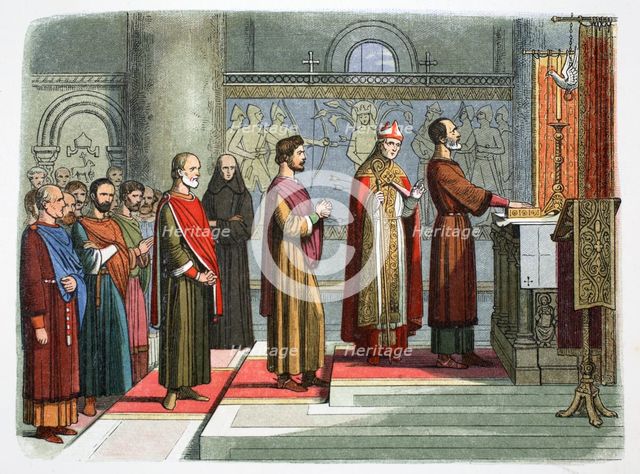 The barons swear to achieve their liberties, 1214 (1864) Creator: James William Edmund Doyle.