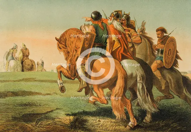 The Barbarians before Rome, 1882.  Creator: Unknown.