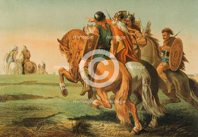 The Barbarians before Rome, 1882.  Creator: Unknown.