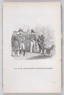 The Barbaric Holy Alliance from The Complete Works of Béranger, 1836. Creator: Auguste Raffet