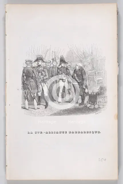 The Barbaric Holy Alliance from The Complete Works of Béranger, 1836. Creator: Auguste Raffet.