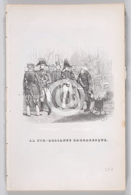 The Barbaric Holy Alliance from The Complete Works of Béranger, 1836. Creator: Auguste Raffet.