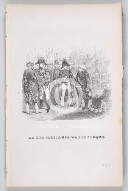 The Barbaric Holy Alliance from The Complete Works of Béranger, 1836. Creator: Auguste Raffet.