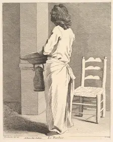 The Barber, 1737. Creator: Caylus, Anne-Claude-Philippe de