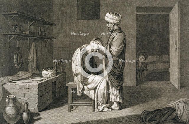 'The Barber', 1822. Artist: Etienne Frederic Lignon