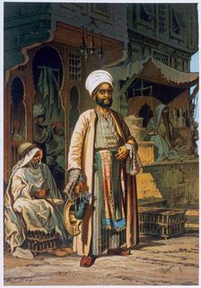 The barber, 1862. Creator: Amadeo Preziosi