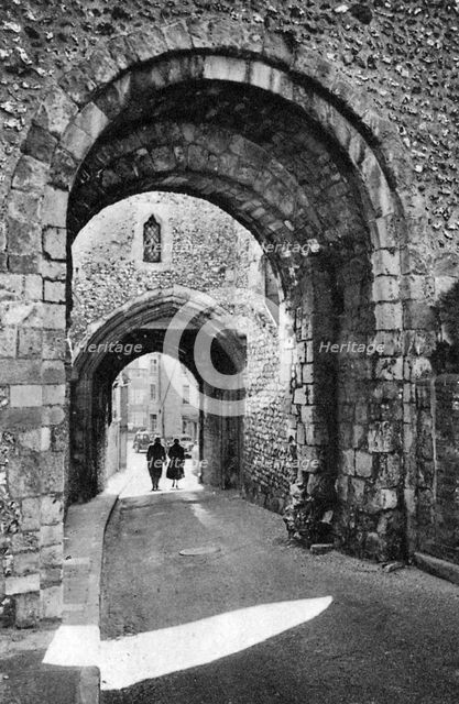 The Barbican Arches, Lewes, East Sussex, c1900s-c1920s. Artist: Unknown
