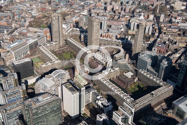 The Barbican Arts and Conference Centre and housing estate, City of London, 2018. Creator: Historic England Staff Photographer.