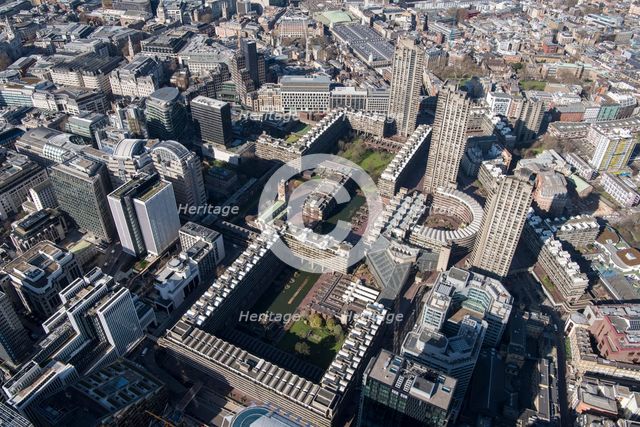 The Barbican Arts and Conference Centre and housing estate, City of London, 2018. Creator: Historic England Staff Photographer.