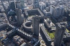 The Barbican Arts and Conference Centre and housing estate, City of London, 2018. Creator: Historic England Staff Photographer