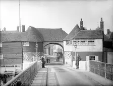 The Barbican, High Street, Sandwich, Kent, taken from the bridge, c1860-c1922. Artist: Henry Taunt