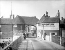 The Barbican, High Street, Sandwich, Kent, taken from the bridge, c1860-c1922. Artist: Henry Taunt