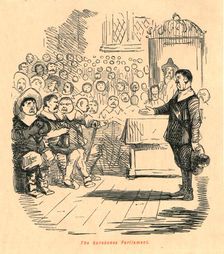 The Barebones Parliament 1897. Creator: John Leech