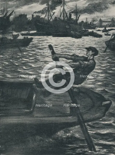 'The Bargee', 1920. Artist: CRW Nevinson.