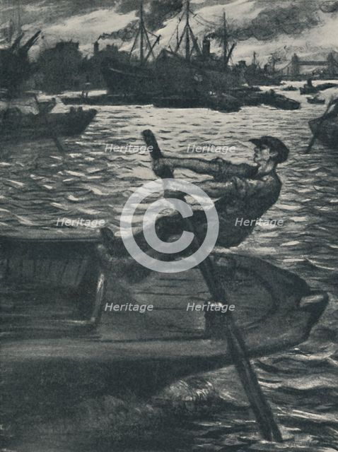 'The Bargee', 1920. Artist: CRW Nevinson.