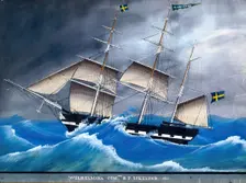 The barque Wilhelmina, c1844. Creator: Unknown