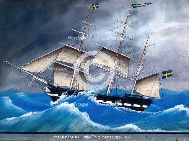 The barque Wilhelmina, c1844. Creator: Unknown.