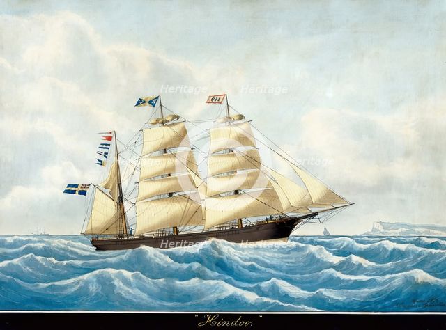The barque Hindoo, le Havre, 1872. Creator: Eugene Grandin.