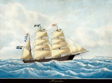 The barque Hindoo, le Havre, 1872. Creator: Eugene Grandin